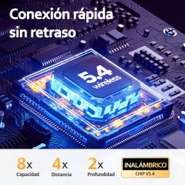 HOLFILL Audfonos Bluetooth 5.4 Clip Ear para Gaming y Deporte con Cancelacin de Ruido, Micrfono HD Integrado, Resistencia IPX6, Controles Tctiles...  