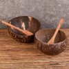 Tcrogsciss Set of 2 Natural Coconut Bowls Smoothie Bowls -