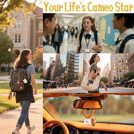 Mini Keychain Camera, Mini Digital Camera, X2 Camera, Wide Angle Lens, 1.0" LCD Screen, 32GB Included, Nostalgic Photos, Vintage Video Effects, Great Gift Idea, Black (Pink)