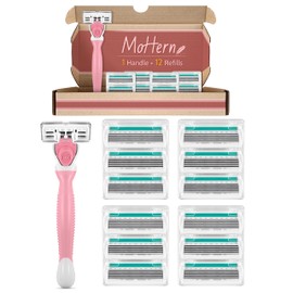 Razors for Women Sensitive Skin, 4 Blades Women’s razors for Shaving Including 1 Travel Razors for Women with 3 Blade Refills and a storage box