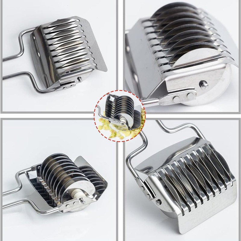 1 Pack Stainless Steel Noodle Cutter,Noodle Lattice Roller Pasta Spaghetti