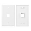 Cable Matters 2-Pack 1-Port Ethernet Wall Plate, White, Cat6 Wall
