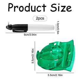 Bojueshaw Golf Ball Markers,Golf Ball Liner Template,Golf Ball Stamper,Tri-Line Golf Alignment Kit,Ball Marker Alignment Aid for Men Women Outdoor Golf