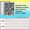 Bemeol Letter Stickers 30 Sheets Self Adhesive Vinyl Stick on