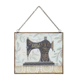 Enesco Allen Designs Vintage Stitch Sewing Machine Hanging Window Suncatcher, 5 Inch, Multicolor