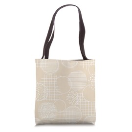 Abstract Hand Drawn Geometric Shapes Modern Color Beige Tote Bag