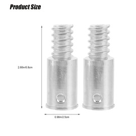 HKYLRAT Push Broom Handle Tip Replacement Threaded Tips Replacement Adapter Broomstick Threaded End for Mop Handle Pole Push Broom Handle Extension Poles Repairing (2Pcs)