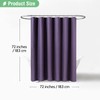 Dynamene Purple Fabric Shower Curtain - Waffle Textured Heavy Duty