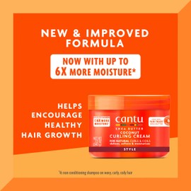 Cantu Cantu Coconut Curling Cream with Shea Butter for Natural Hair, 12 oz, Packaging may vary