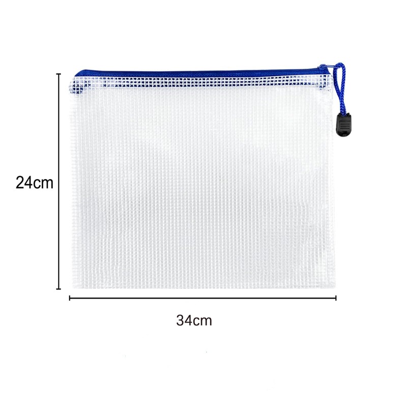 Pack of 12 A4 Document Wallets, Waterproof Document Bag for