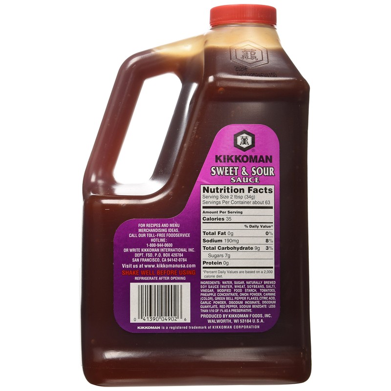 Kikkoman Sweet and Sour Sauce,Organic Dark Red Kidney, 4.67 Pound