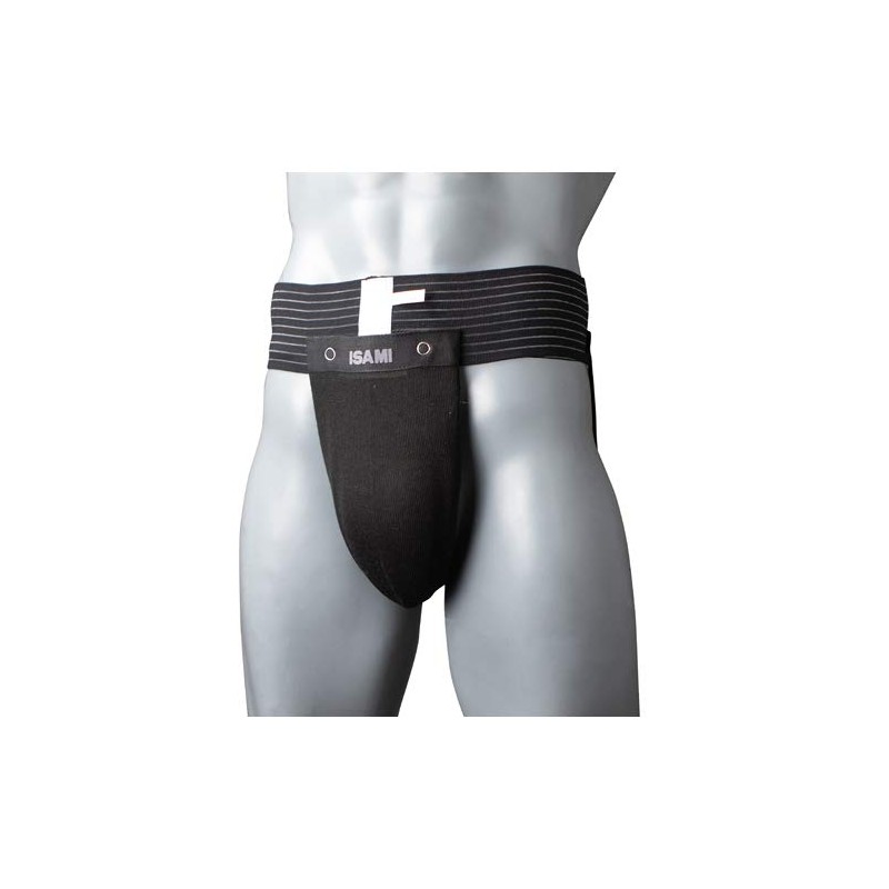 ISAMI Classic Gold Supporter (with cup) l-672 (Black, L Waist: