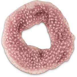 fashionchimp Loop Summer Tube Scarf for Women Burn-out Pattern Cotton and Polyester Lightweight XXL Scarf, Lilac Dots