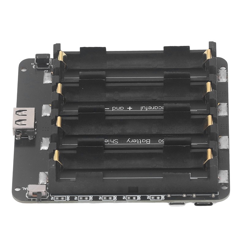 4 Slot Lithium Battery Holder Shield Case Battery Development Board
