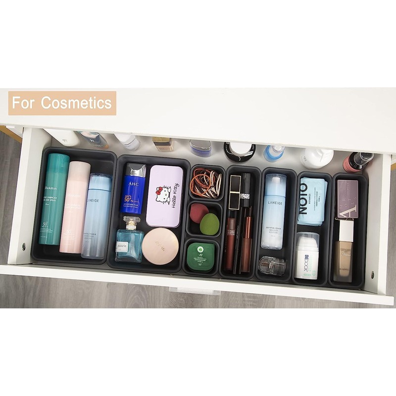 Kutesna 44 PCS Plastic desk drawer organizer set