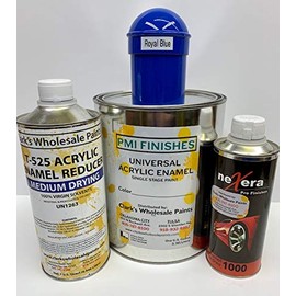 PMI Acrylic Enamel Single Stage Paint Kit (Gallon Kit, Royal Blue)