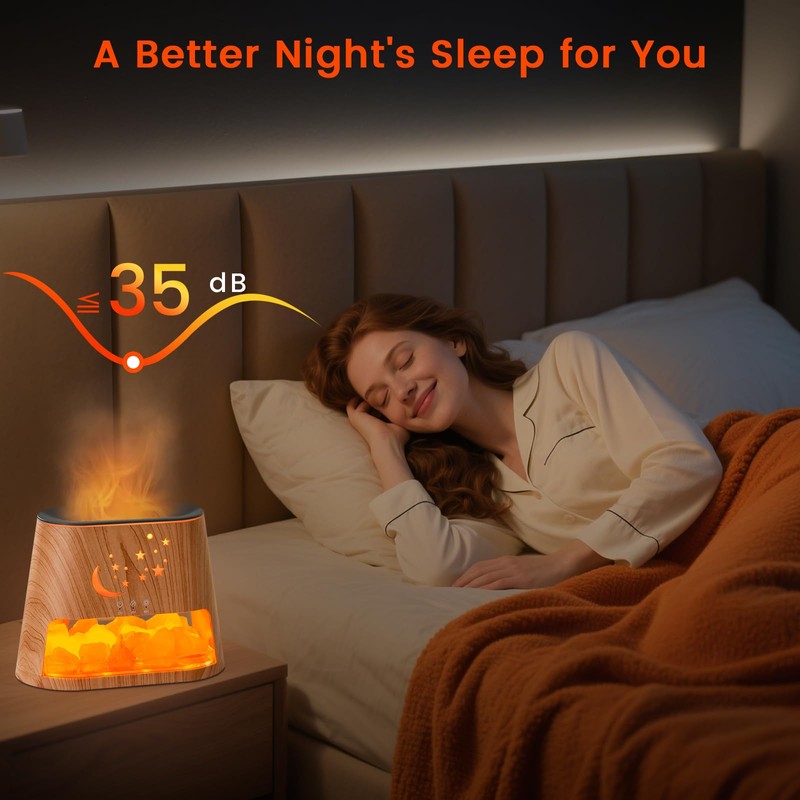 Essential Oil Diffuser : 260ml Aromatherapy Diffuser & Himalayan Salt