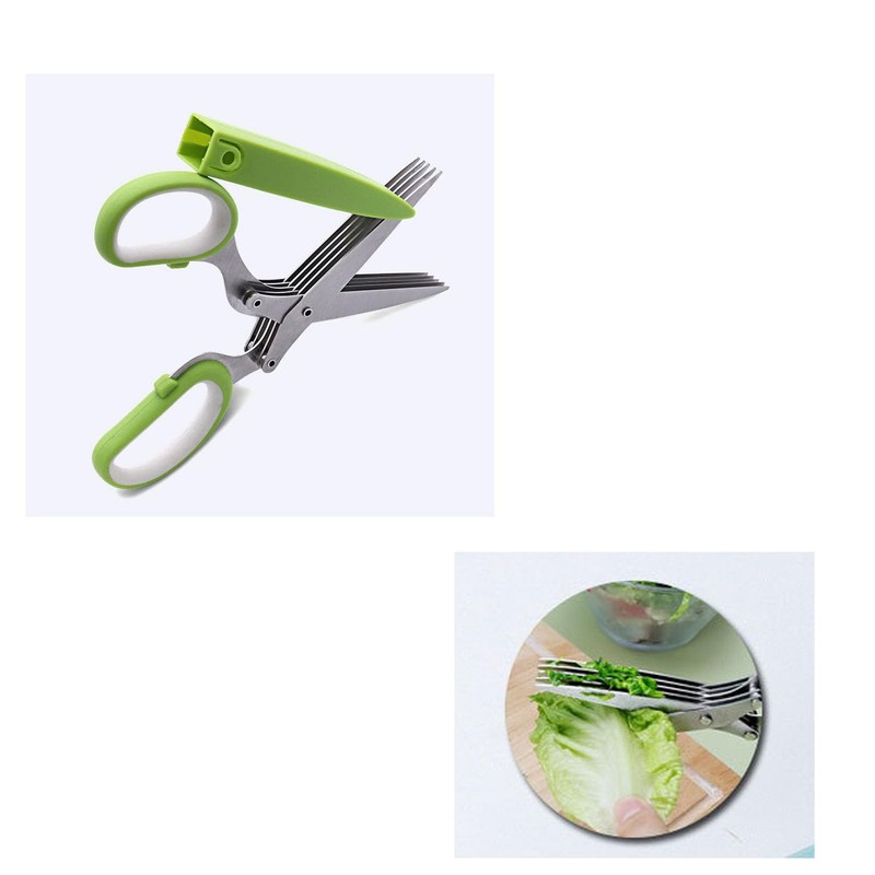 Mirhua シュレッダー ハサミ フ シュレッダーばさみ 5枚刃 ステンレス鋼 多目的はさみ OPP包装 千切り