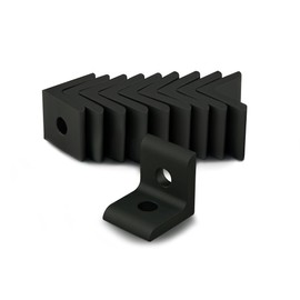 8020, 4119, 10 Series Aluminum 2 Hole Inside Corner Bracket 90 Degree Angle Bracket for T Slot Extruded Extrusions 80/20 (25, Black Anodize)