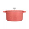 Martha Stewart 4 Quart Pink Speckled Cast Iron Dutch Oven