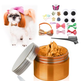 Orange Temporary Hair Color Wax Kit for Dogs - Ideal Gift for Your Pets or Dog Lovers. Safe Dog Hair Dye for Parties, Cosplay,and Christmas. Washable Dog Dye, Instant Hair Color Cream