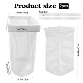 Lint Bag for Dryer Vent, 2 Packs Outdoor Vent Lint Bag Indoor Vent Lint Trap Dryer Vent Lint Bags Lint Traps Lint Dust Bag Dryer Vents Capturing Lint and Dust Dryer Lint Cover White (White)