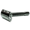 GOLDDACHS double blade razor, titanium, ribbed grip,