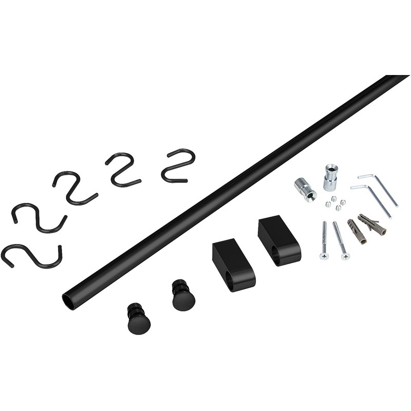 Gedotec Design Kitchen Railing Wall Rail System | Black Matt