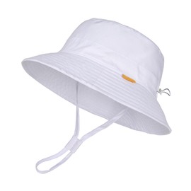 FURTALK Baby Sun Hat Toddler Boys Girls Bucket Hat for Kids UPF 50+ Sun Protective Child Summer Beach Hats White