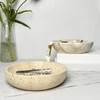 Hqlmzd Travertine Decorative Bowls For Home Decor (White)