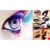 64 Pieces Eyeliner Stencil Eyeshadow Stencil Eyeliner Stencil Sticker &