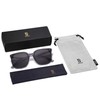 SOJOS SJ2157 Unisex Sunglasses Mirrored Retro Vintage Large Square Black