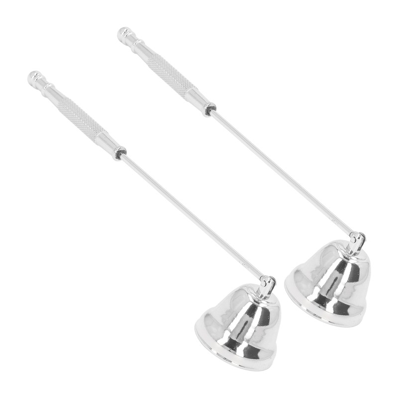 2PCS Candle Snuffer with Long Handle Bell Shape Metal Flame