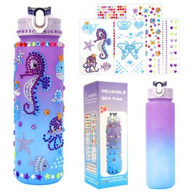 Gifts for Girls, Decorate Your Own Water Bottle Kits for Girls Age 4-6-8-10-12, Water Bottle for Girls, Birthday Gift for Girls, Fun DIY Arts and Crafts Gifts Toys for Girls Christmas Back to School