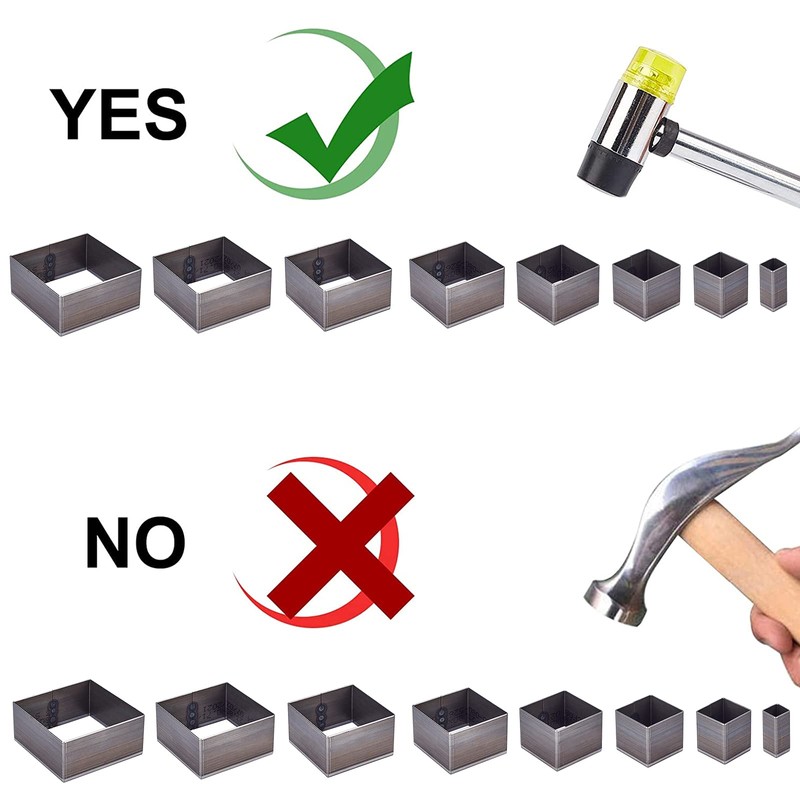 PandaHall 8pcs Die Punch Cutter, 10.5-51mm Hollow Punching Tool High