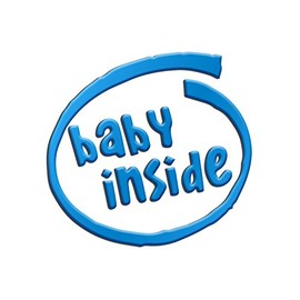 Bargain Max Decals Baby On Board Inside Toddlers Parody Window Laptop Car Sticker 5.5"