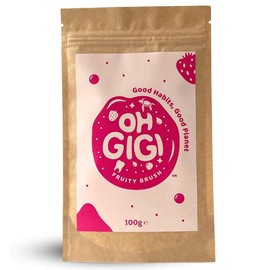 OhGiGi Organic Tooth Powder - Fruity Brush - Great for Kids, 100g Refill