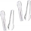 Clear Plastic Tongs, 6 1/2", 4 Pack