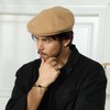 Wool Blend Mens Newsboy Caps, Classic Flat Cap Ivy Cabbie