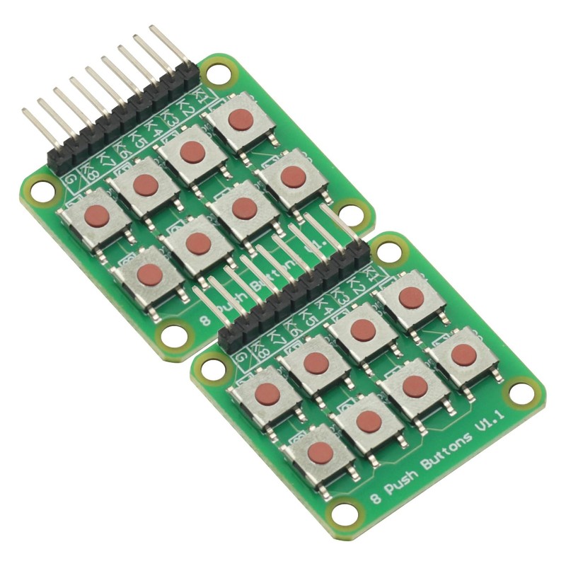 GODIYMODULES 2Pcs 2x4 Keypad 4x2 Keypad 8 Push Buttons V1.00