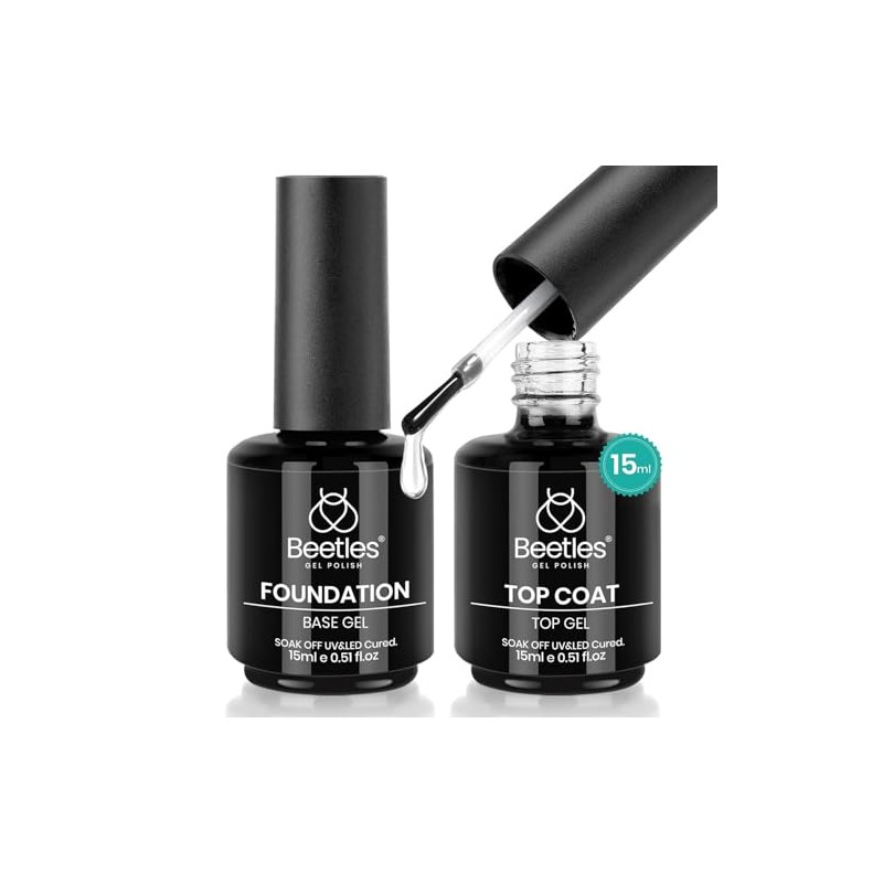 Beetles Base y Top Coat para Uñas Gel 2 Piezas
