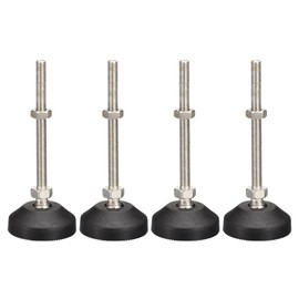 sourcing map Furniture Levelers, 4Pcs M8x100x50mm Nylon Universal Leveling Feet, Adjustable Swivel Table Feet for Furniture Workshop Machines Machinery Equipment