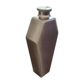 CNFLASK Hexagon Coffin Flask 304 Stainless Steel 3.5oz Coffin Shaped Hip Flask With Funnel