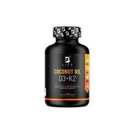 B Life Vitamina D3 400 UI + K2 con 320 Softgels. Alta absorsión. Aceite de Coco, Vitaminas D3 y K2. Ingredientes naturales. Coconut Oil D3 + K2.