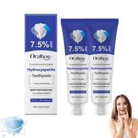 Hydroxyapatite Toothpaste Without Fluoride Hydroxyapatite Toothpaste Hydroxyapatite Toothpaste with Hydroxyapatite for Enamel Protection Teeth Strengthening Gentle Mint Fresh Breath (120 g)