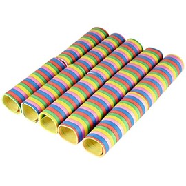 n.v. Papstar 10 Colourful Stripes Streamers Flame Retardant Length 4 m Each