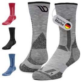 Diasports Hikestars Merino Hiking Socks for Men and Women | Anti-Bubble Merino Socks Hiking Socks | Breathable Outdoor Socks | Warm Thermal Socks | Functional Socks Winter Sports & Work, gray