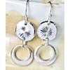 Silver and White Dangle Earrings. Jewelry Earrings for Women #3298FE405