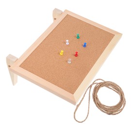 Operitacx Photo Wall Cork Framed Notice Board Small Notice Board for Wall Vision Board Cork Boards for Walls Cute Decorative Cork Panels for Walls Pin Board for Office Desk Board Wood