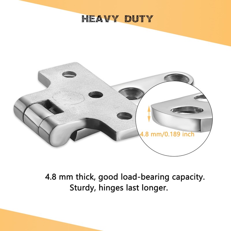 Heavy Duty Marine Boat T Hinges 316 Stainless Steel, 4